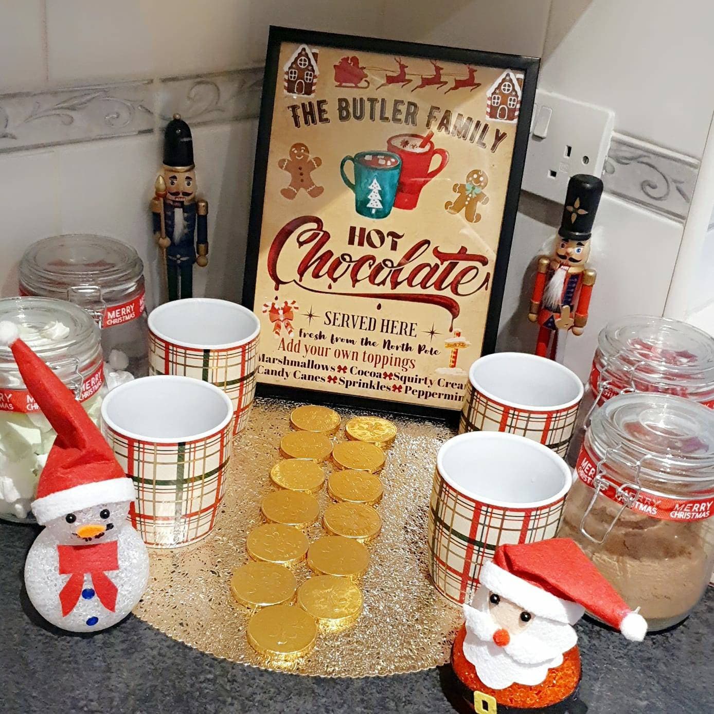 Personalised Family Hot Chocolate Station print