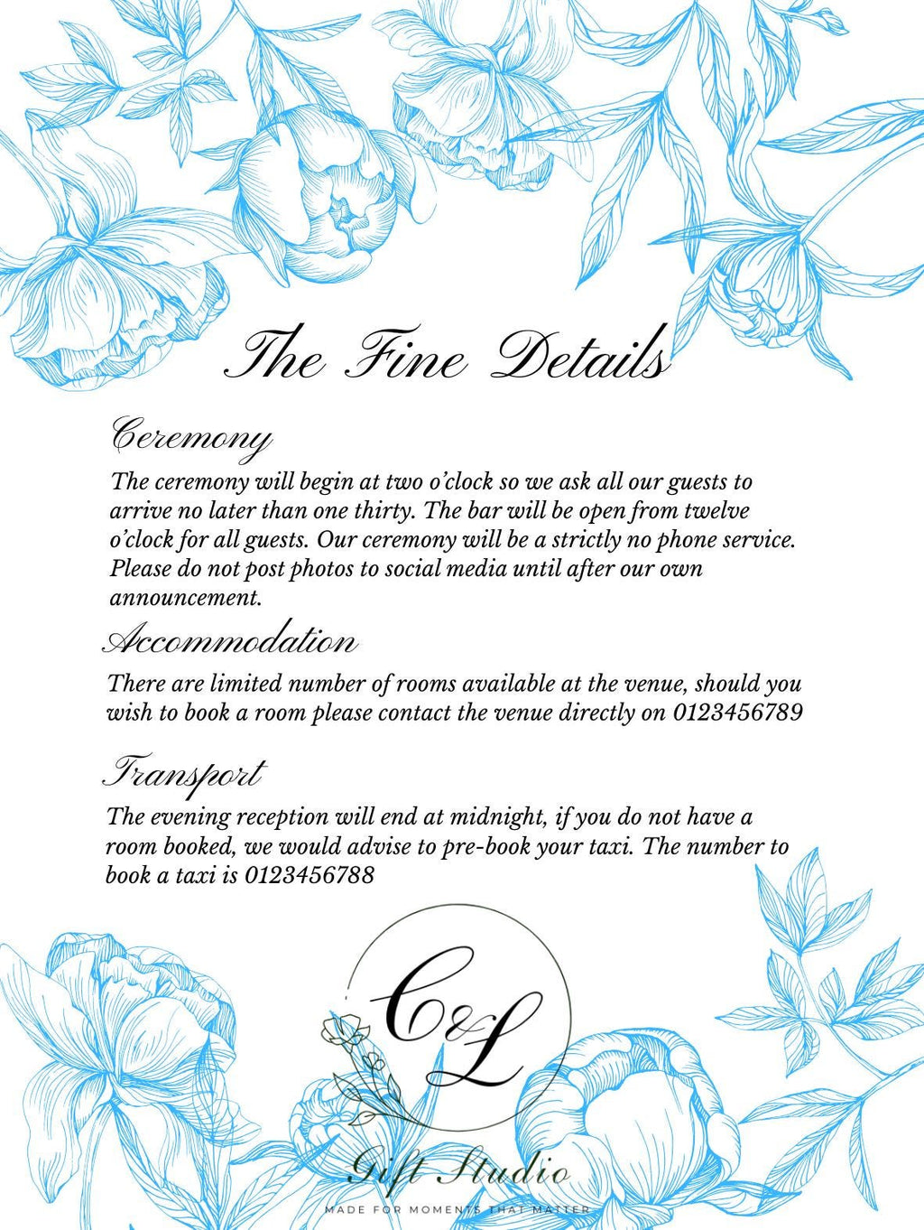 Personalised Wedding Invitation Suite | Luxury Wedding Invites | Invite, RSVP, Menu & Details Cards
