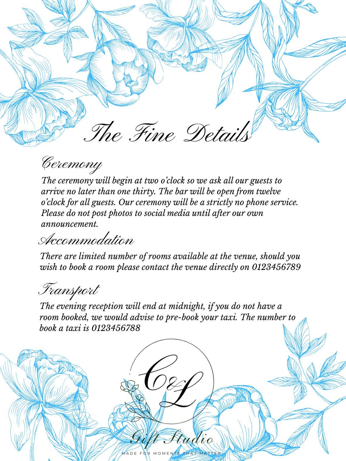 Personalised Wedding Invitation Suite | Luxury Wedding Invites | Invite, RSVP, Menu & Details Cards