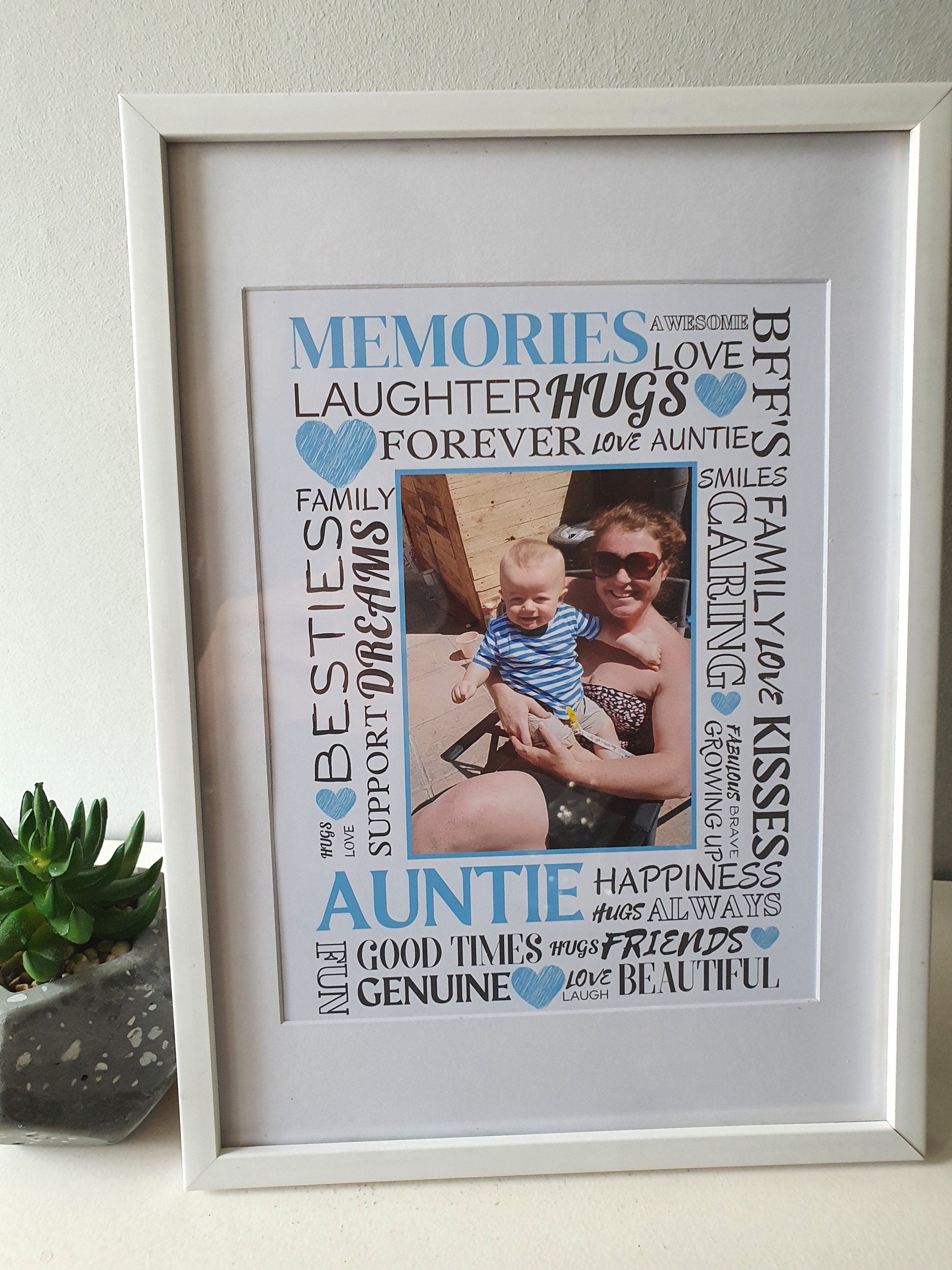 Personalised Photo and Word Print- Mother, Father, Auntie, Uncle, Sister, Brother, Grandma, Grandpa Keepsake gift for her gift for him