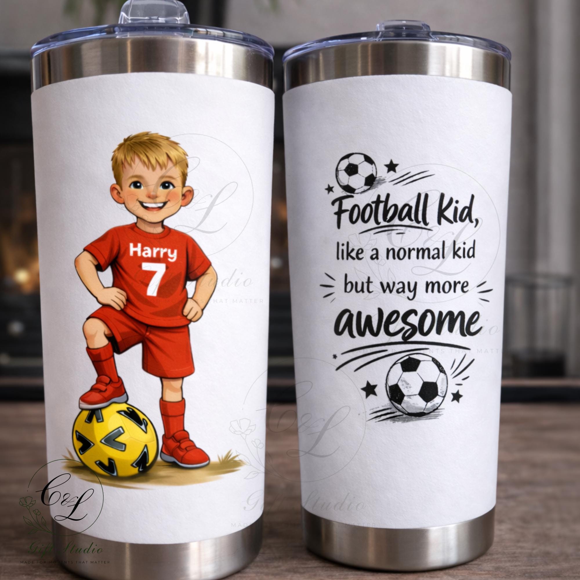 Personalised Travel Cup| Custom Cartoon Portrait Hot Cup| Family, Couple, Kids, Sports & Friendship Gift | 20oz Stainless Steel
