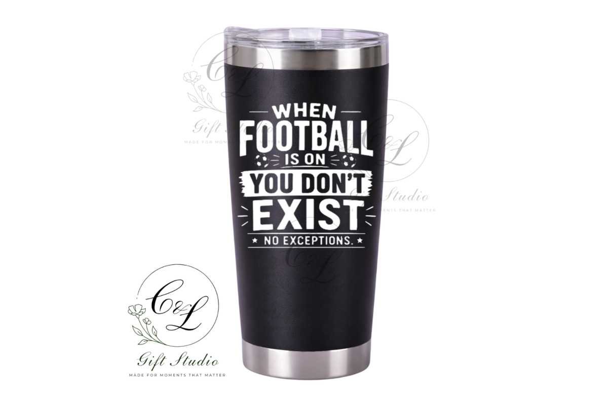 Funny Football Gift Set for Him | Football Dad Gift | When Football Is On You Don’t Exist | Birthday Fathers Day Christmas Gift