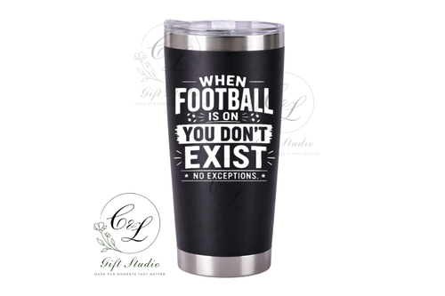 Funny Football Gift Set for Him | Football Dad Gift | When Football Is On You Don’t Exist | Birthday Fathers Day Christmas Gift
