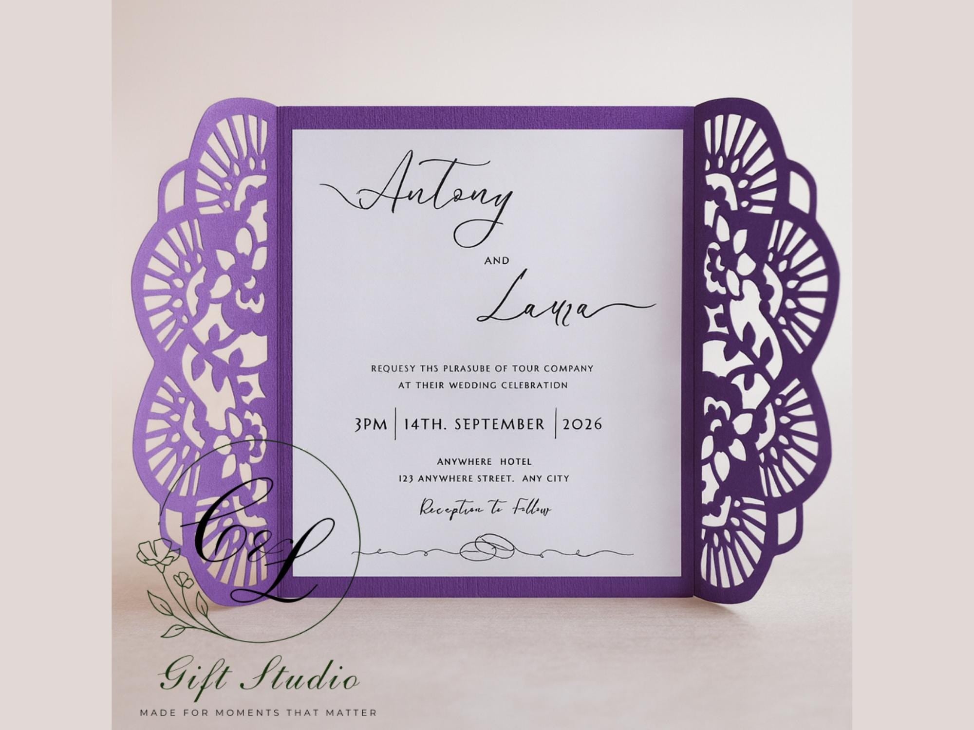 Personalised Wedding Invitation Suite | Luxury Wedding Invites | Invite, RSVP, Menu & Details Cards