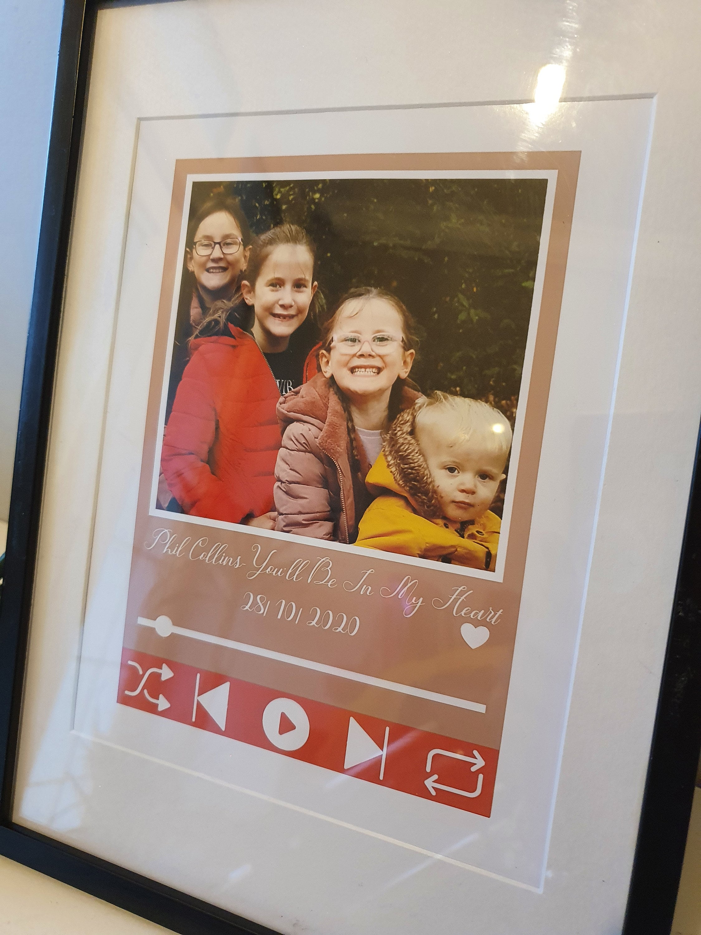 Personalised favourite song 'currently playing' valentines anniversary, wedding love print