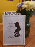 Personalised Twinkle, Twinkle Little Star Pregnant Lady Ultrasound Baby Shower, Baby Scan Pregnancy Keepsake Gift Print