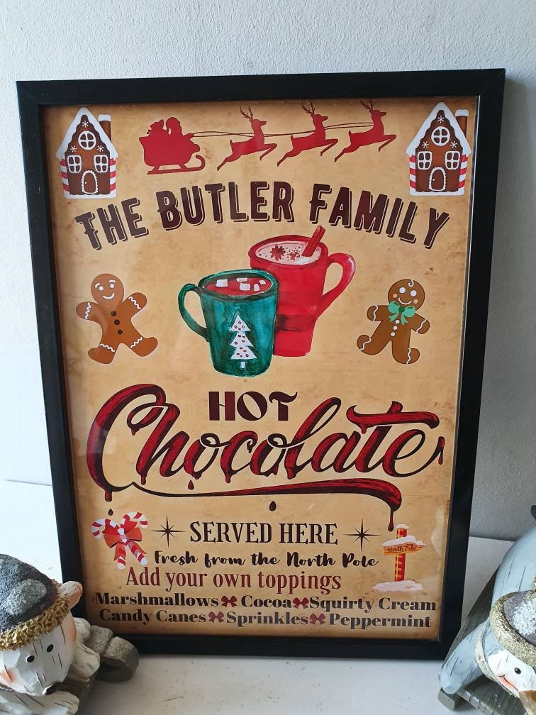 Personalised Family Hot Chocolate Station print