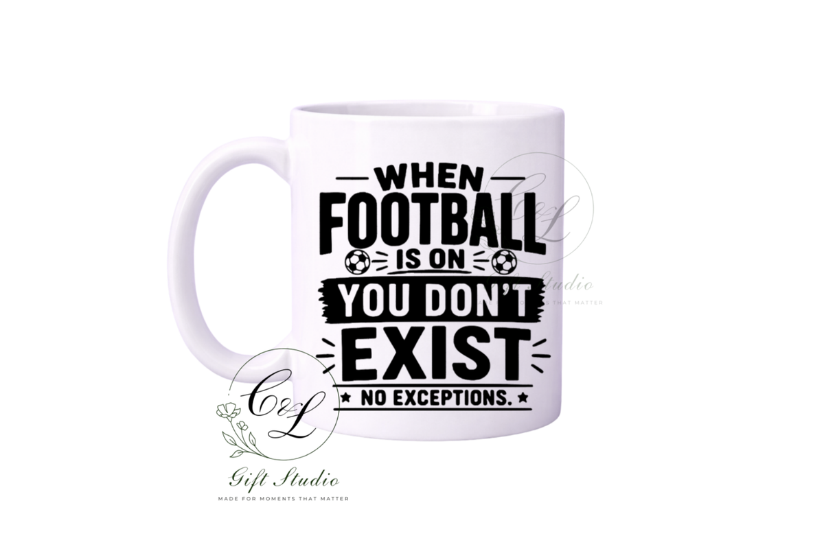 Funny Football Gift Set for Him | Football Dad Gift | When Football Is On You Don’t Exist | Birthday Fathers Day Christmas Gift