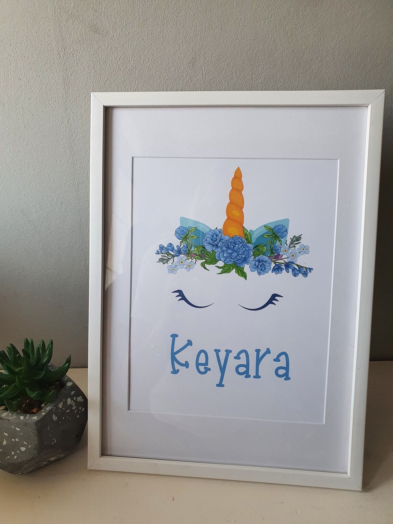 Personalised Unicorn Nursery Bedroom Prints