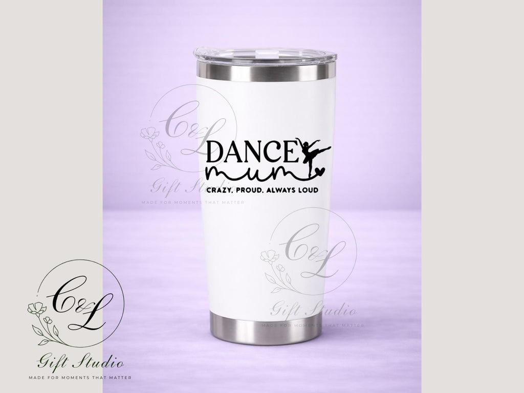 Dance Mum Gift Set | Dancing Mum T-Shirt, Cold or Hot Cup, Cup & Keyring | Dance Mum Gift | Personalised Dance Bundle