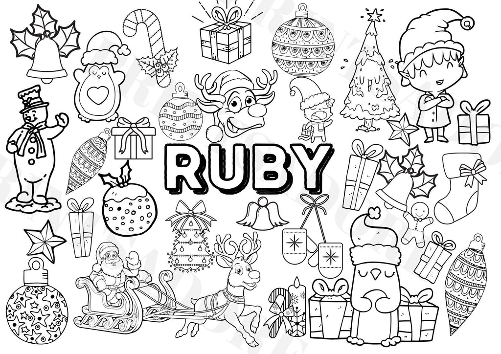 Personalised Children's Christmas activity sheets
