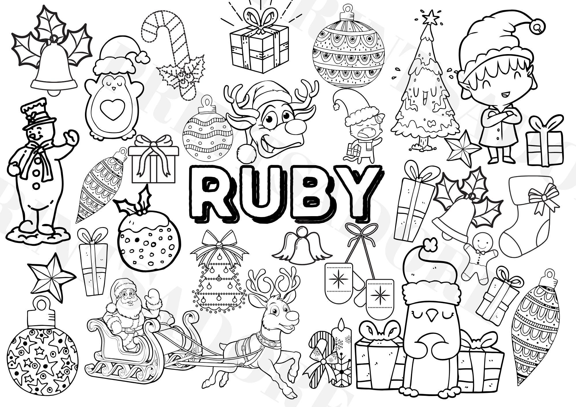 Personalised Children's Christmas activity sheets