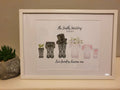 Personalised Wedding family Wellies Print- Two families become one