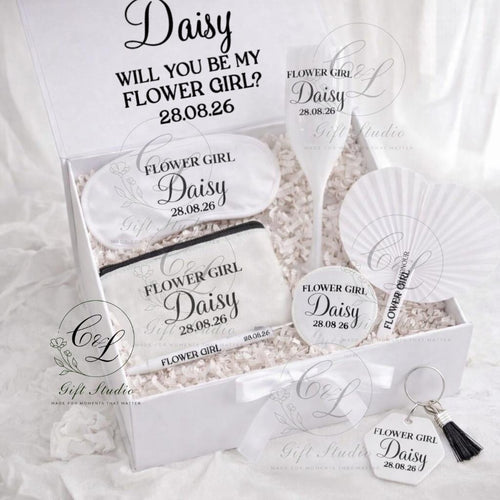 Bridal Party Proposal Box | Personalised Wedding Gift Set | Bridesmaid Maid of Honour Mother of the Bride Flower Girl Wedding Keepsake Gift