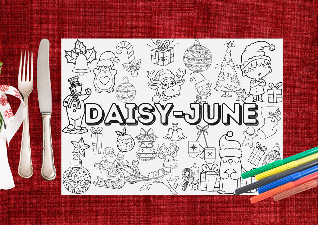 Personalised Children's Christmas activity sheets