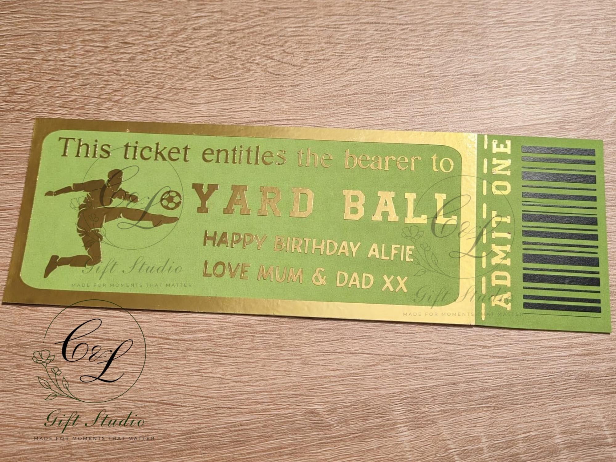 Personalised Experience Gift Ticket | Custom Birthday Voucher | Admit One Ticket | Unique Gift for Him or Her