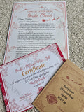 Personalised letter from Santa with Nice List Certificate and envelope 2026 Christmas eve box