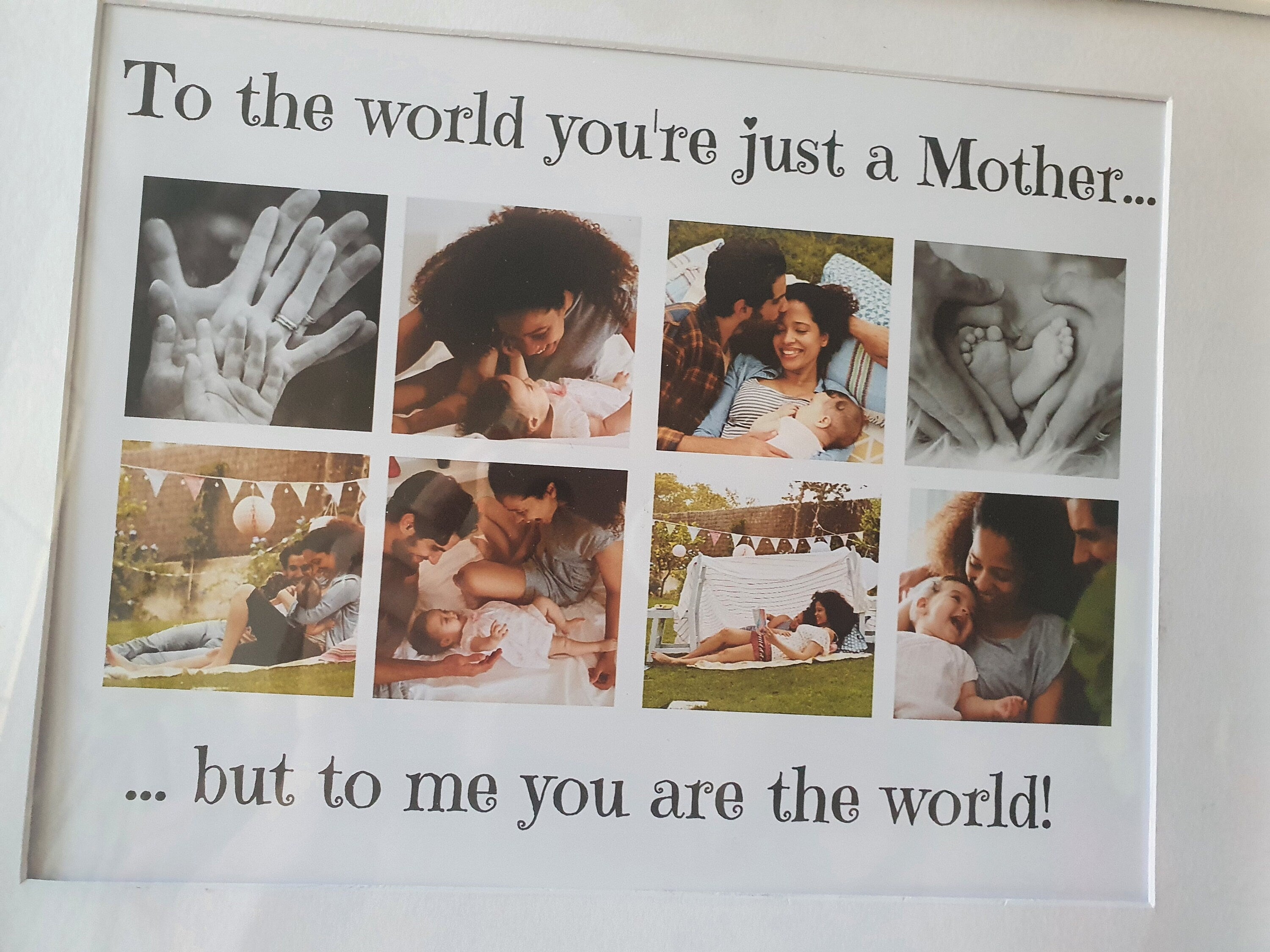 Personalised To the world you're just a mother, photo Print, Mothers day, Birthday