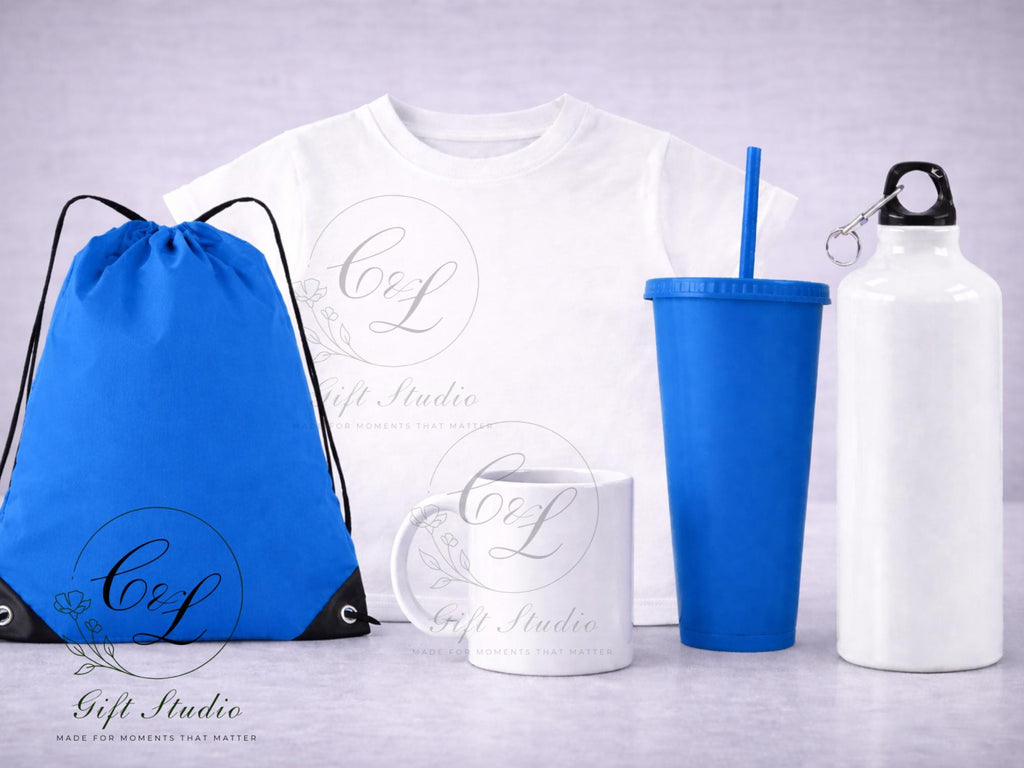 Personalised Rugby Gift Set | Custom Rugby T-Shirt, Water Bottle, Cold Cup, Mug & Drawstring Bag | Rugby Player Gift