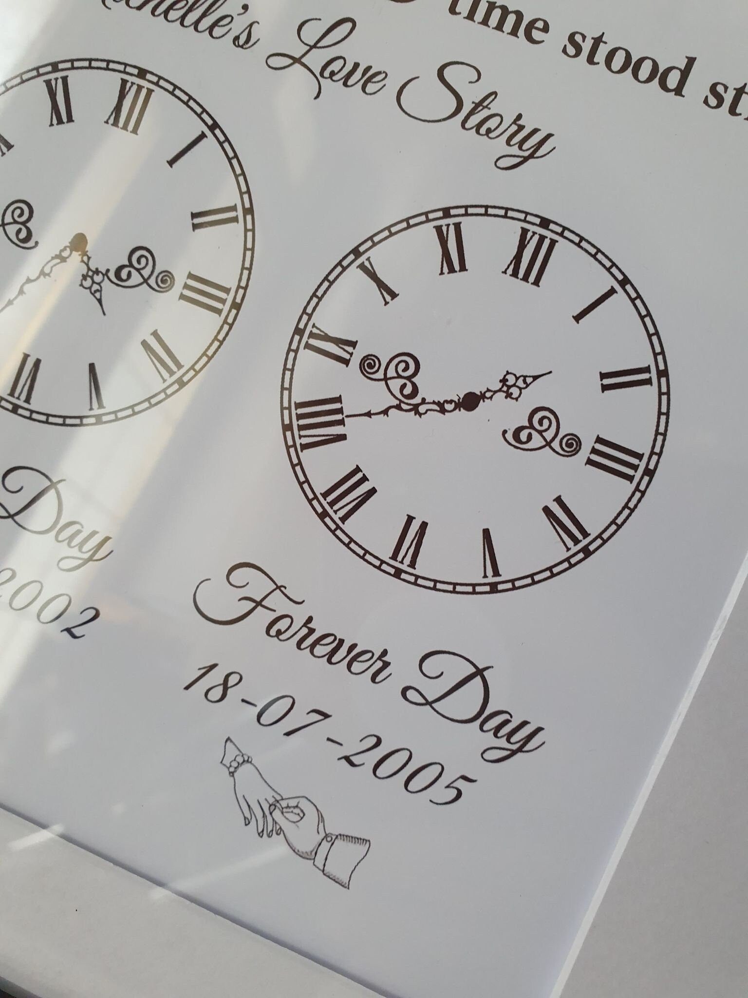 Personalised Love Story Print: Engagement & Wedding Dates