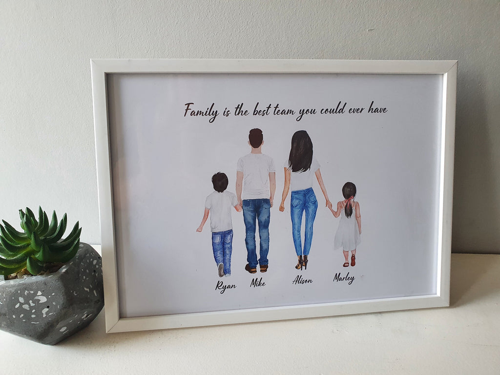 Personalised Family Members Print birthday Gift