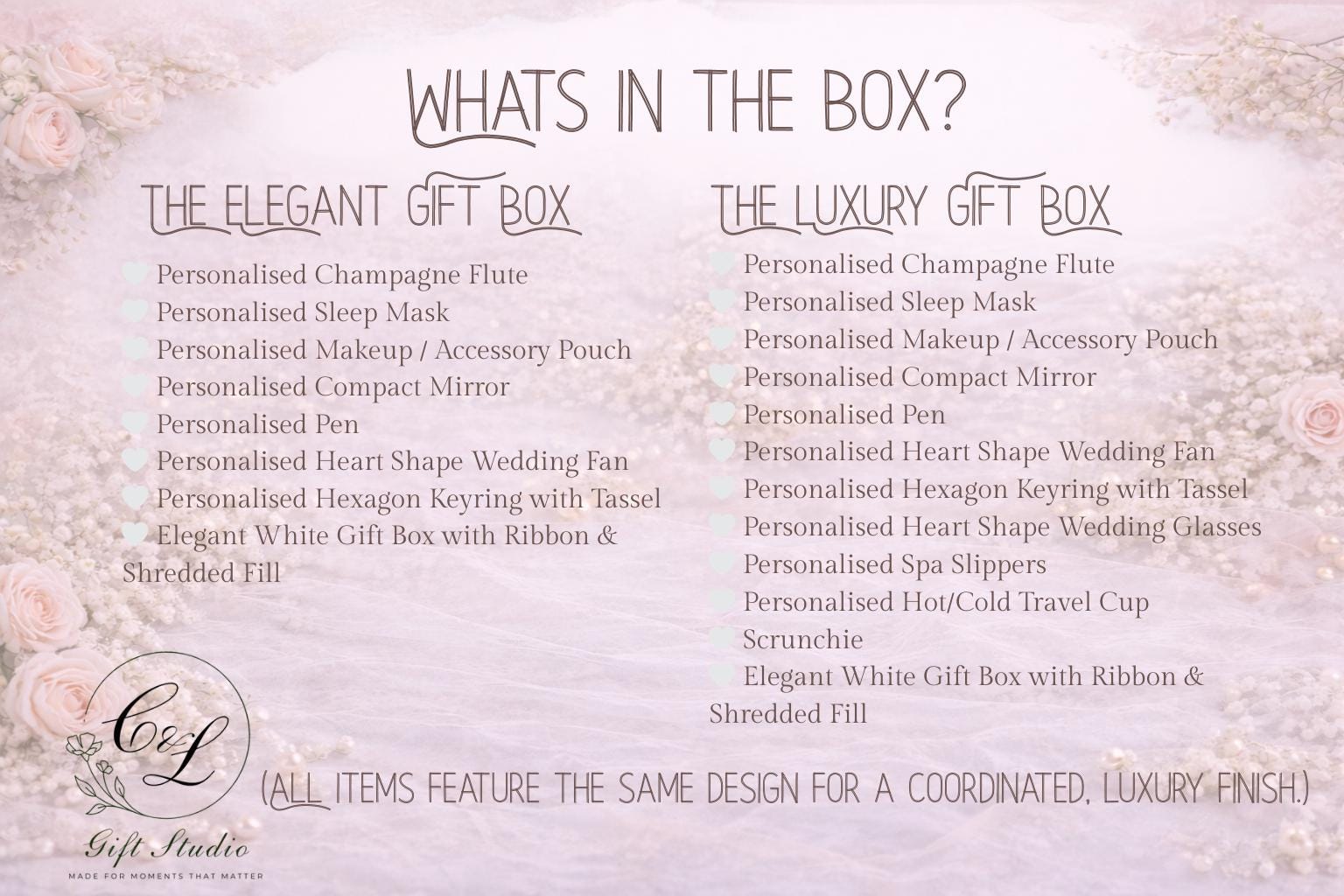 Bridal Party Gift Box | Personalised Wedding Gift Set | Bridesmaid Maid of Honour Mother of the Bride Flower Girl | Wedding Keepsake Gift