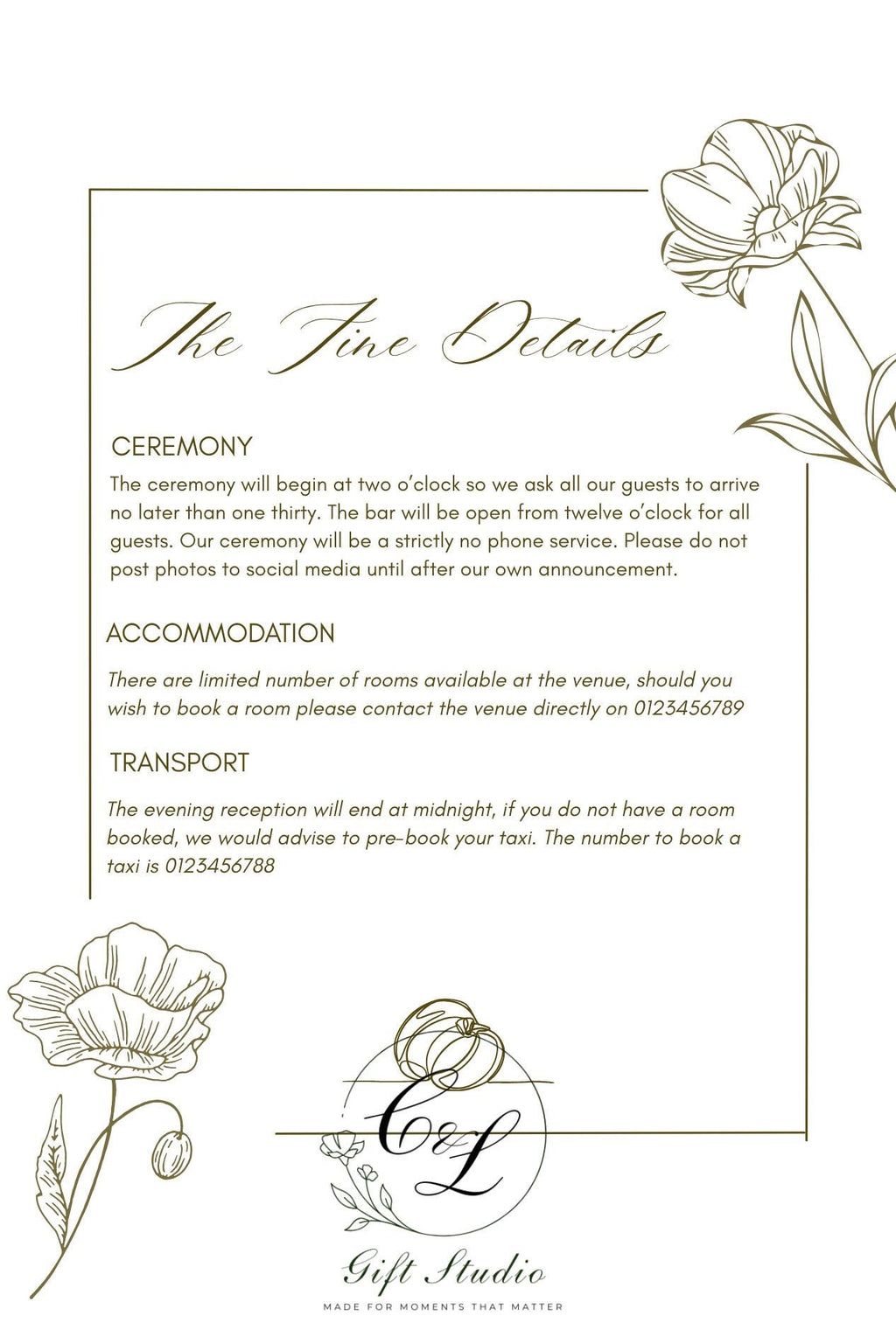 Personalised Wedding Invitation Suite | Luxury Wedding Invites | Invite, RSVP, Menu & Details Cards