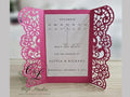 Personalised Laser Cut Save the Date Cards | Elegant Lace Wedding Save the Dates | Personalized Wedding Announcement | Floral Gatefold Card