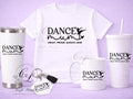 Dance Mum Gift Set | Dancing Mum T-Shirt, Cold or Hot Cup, Cup & Keyring | Dance Mum Gift | Personalised Dance Bundle