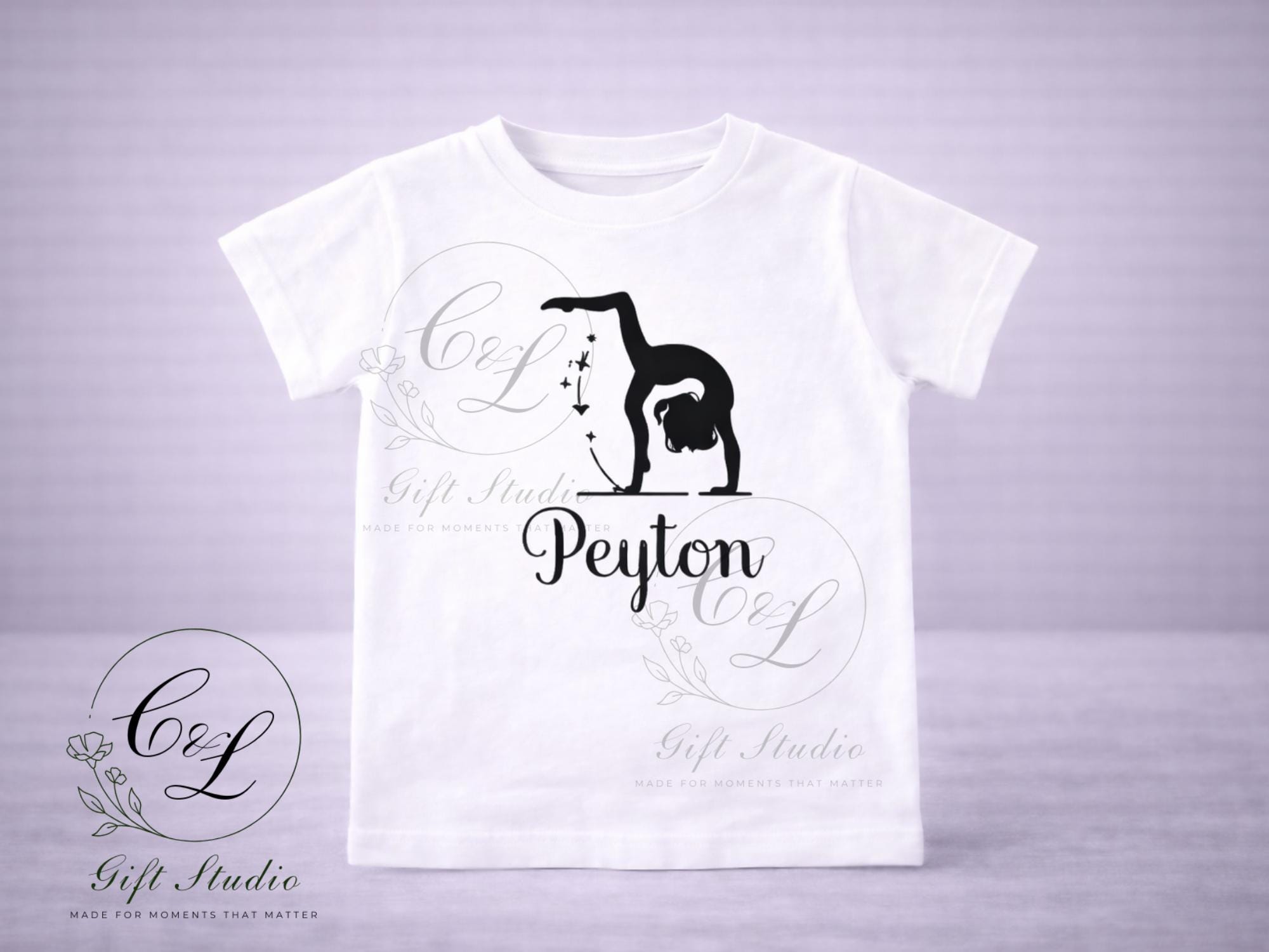 Personalised Gymnastics Gift Set | Custom Gymnast T-Shirt, Bag, Water Bottle & Cup | Gymnastics Team Gift