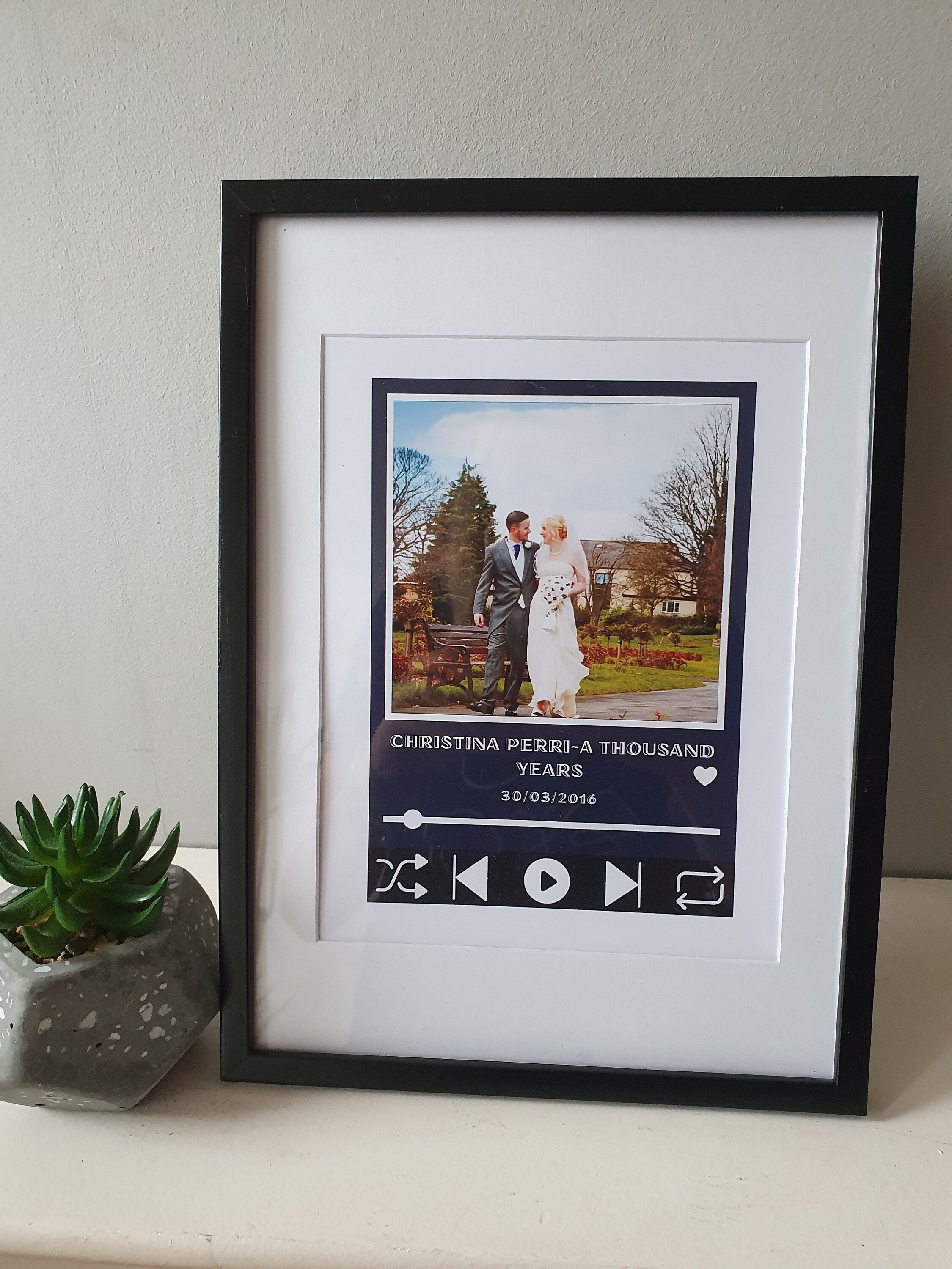 Personalised favourite song 'currently playing' valentines anniversary, wedding love print