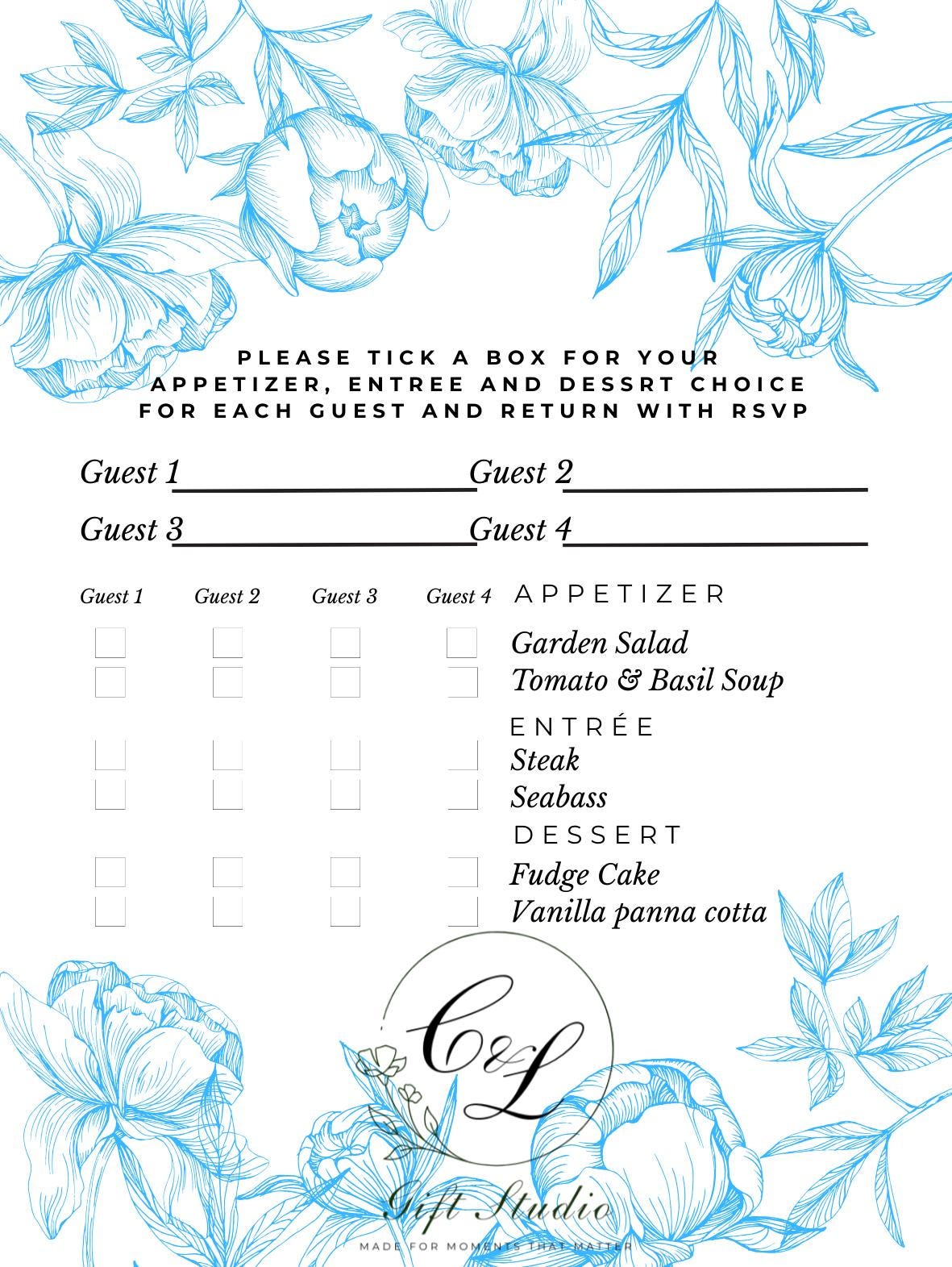 Personalised Wedding Invitation Suite | Luxury Wedding Invites | Invite, RSVP, Menu & Details Cards