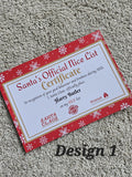 Santa Claus Christmas Official Nice List 2025 Certificate