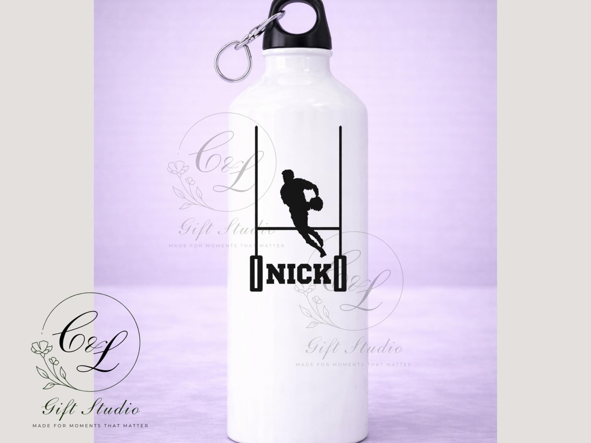 Personalised Rugby Gift Set | Custom Rugby T-Shirt, Water Bottle, Cold Cup, Mug & Drawstring Bag | Rugby Player Gift