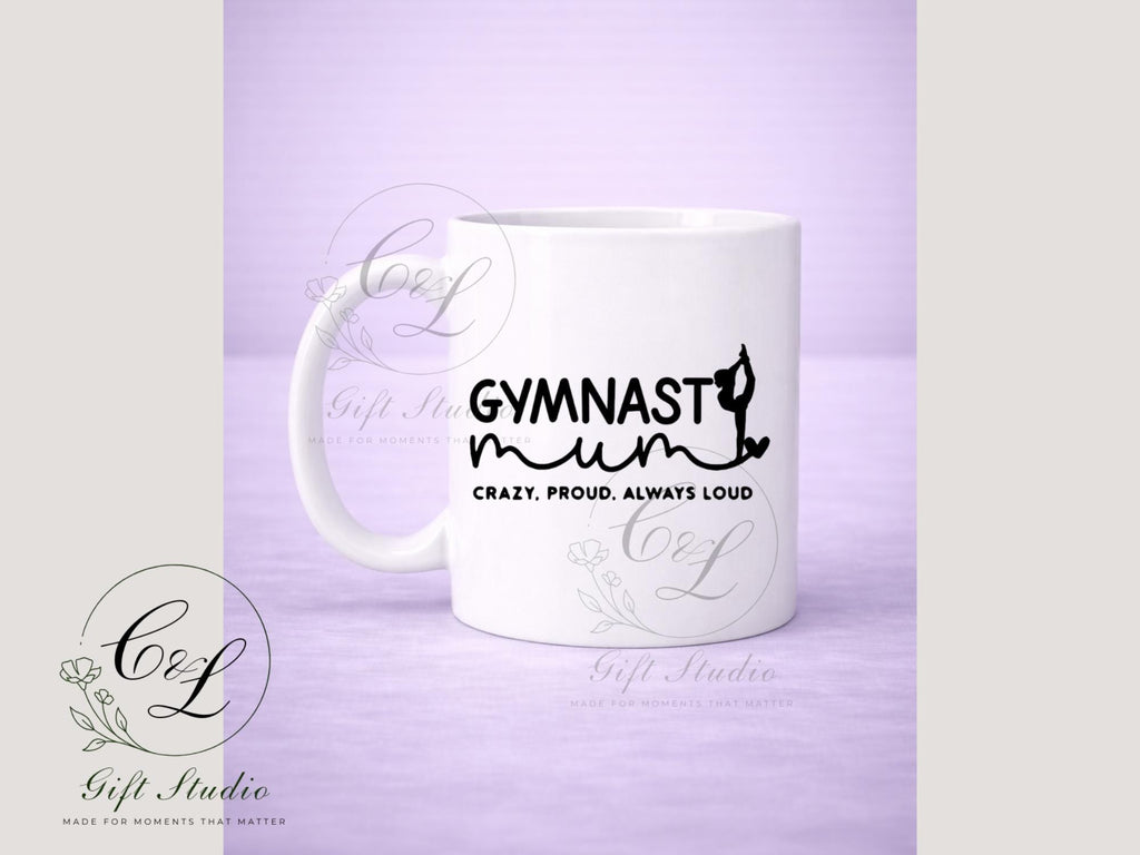 Gymnast Mum Gift Set | Gymnast Mum T-Shirt, Cold or Hot Cup, Cup & Keyring | Gymnast Mum Gift | Personalised Gymnast Bundle