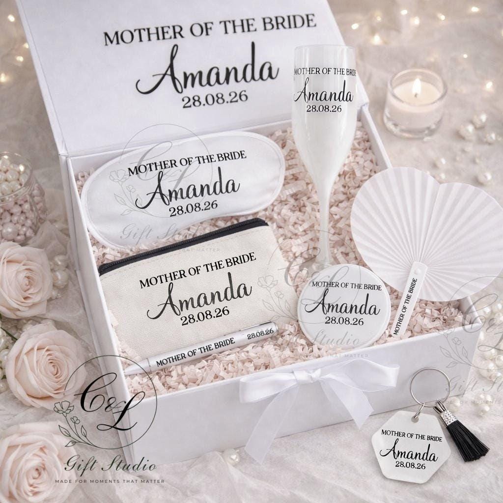 Bridal Party Gift Box | Personalised Wedding Gift Set | Bridesmaid Maid of Honour Mother of the Bride Flower Girl | Wedding Keepsake Gift