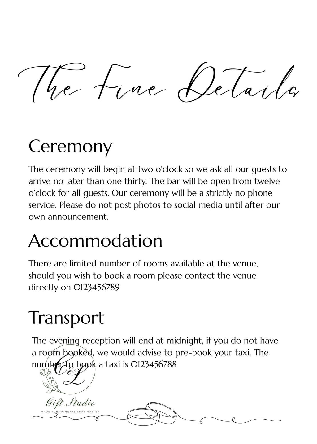 Personalised Wedding Invitation Suite | Luxury Wedding Invites | Invite, RSVP, Menu & Details Cards