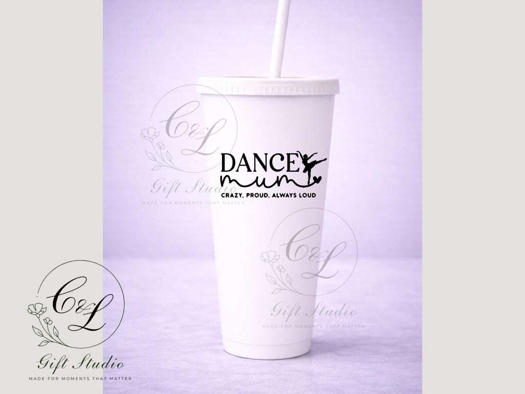 Dance Mum Gift Set | Dancing Mum T-Shirt, Cold or Hot Cup, Cup & Keyring | Dance Mum Gift | Personalised Dance Bundle