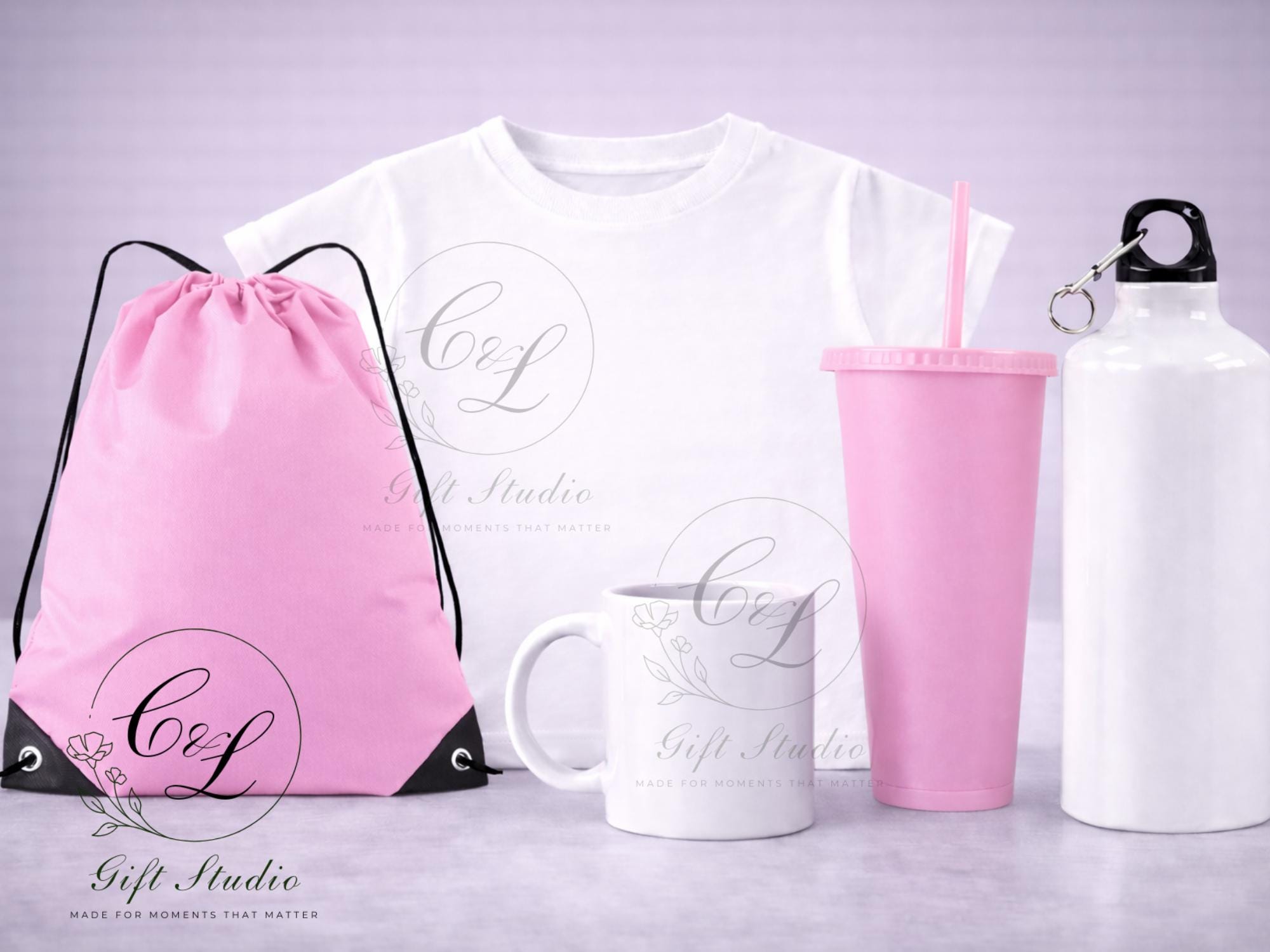 Personalised Gymnastics Gift Set | Custom Gymnast T-Shirt, Bag, Water Bottle & Cup | Gymnastics Team Gift