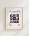 Personalised Best Friend Print, Best Friend Gift, Friendship Gift, Keepsake, Birthday Bestie Gifts, Birthday Gift for Her