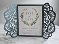 Personalised Laser Cut Save the Date Cards | Elegant Lace Wedding Save the Dates | Personalized Wedding Announcement | Floral Gatefold Card