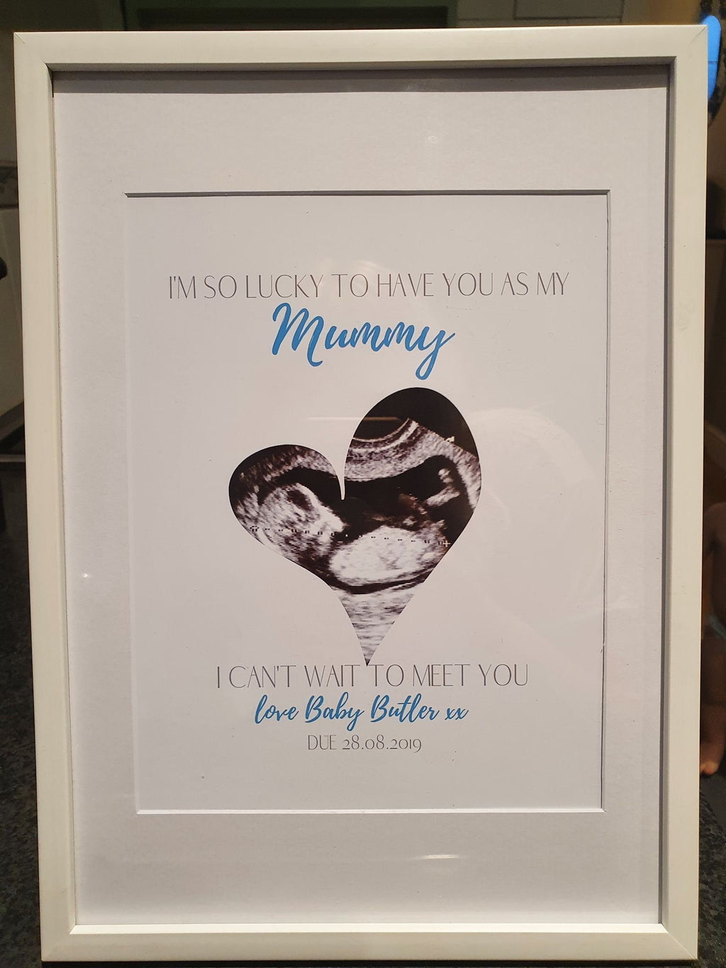 Personalised Ultrasound Baby Shower, Baby Scan Pregnancy Keepsake Gift Print