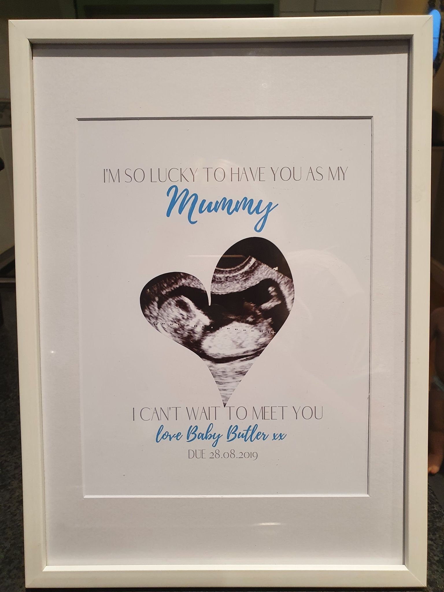 Personalised Ultrasound Baby Shower, Baby Scan Pregnancy Keepsake Gift Print