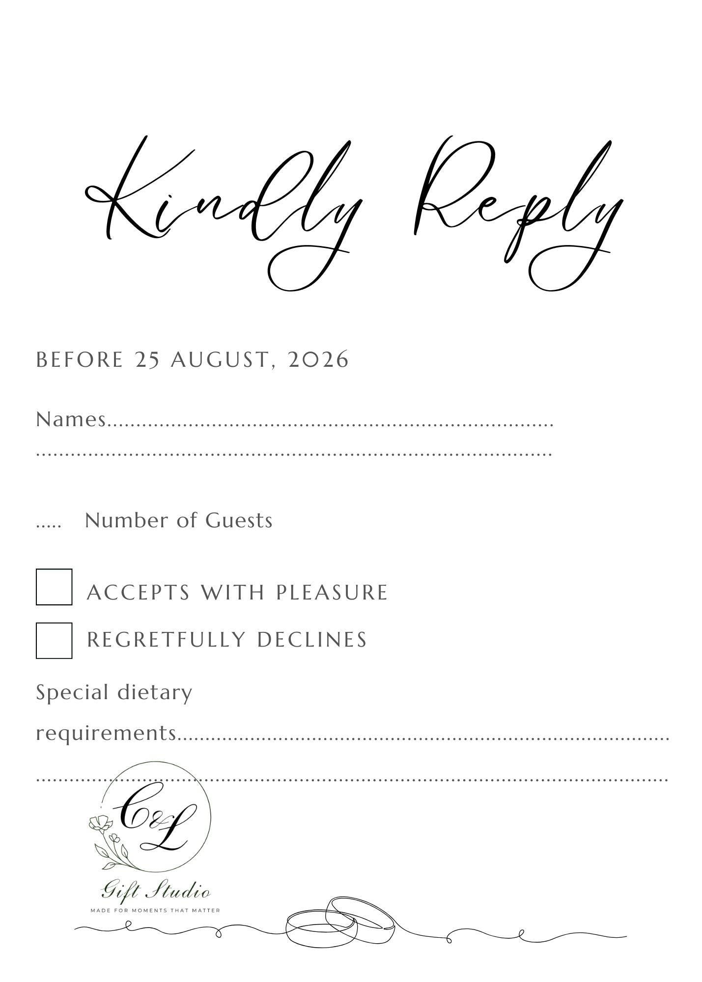 Personalised Wedding Invitation Suite | Luxury Wedding Invites | Invite, RSVP, Menu & Details Cards