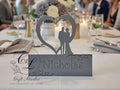 Personalised Bride and Groom Heart Laser Cut Wedding Name Place Cards | Elegant Table Names | Wedding Place Settings | Luxury Wedding Decor