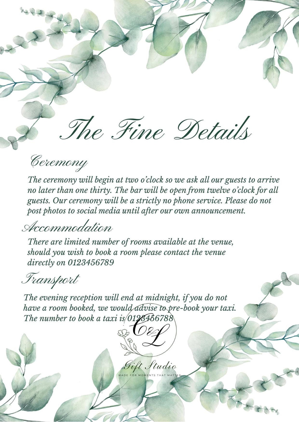 Personalised Wedding Invitation Suite | Luxury Wedding Invites | Invite, RSVP, Menu & Details Cards