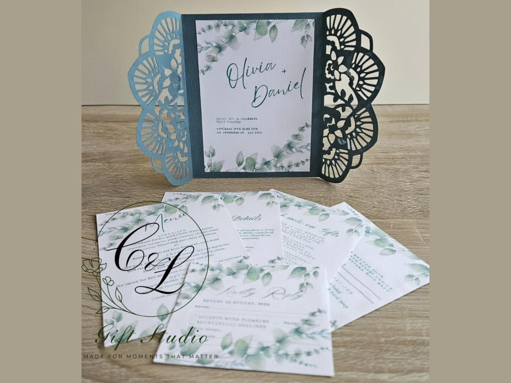 Personalised Wedding Invitation Suite | Luxury Wedding Invites | Invite, RSVP, Menu & Details Cards