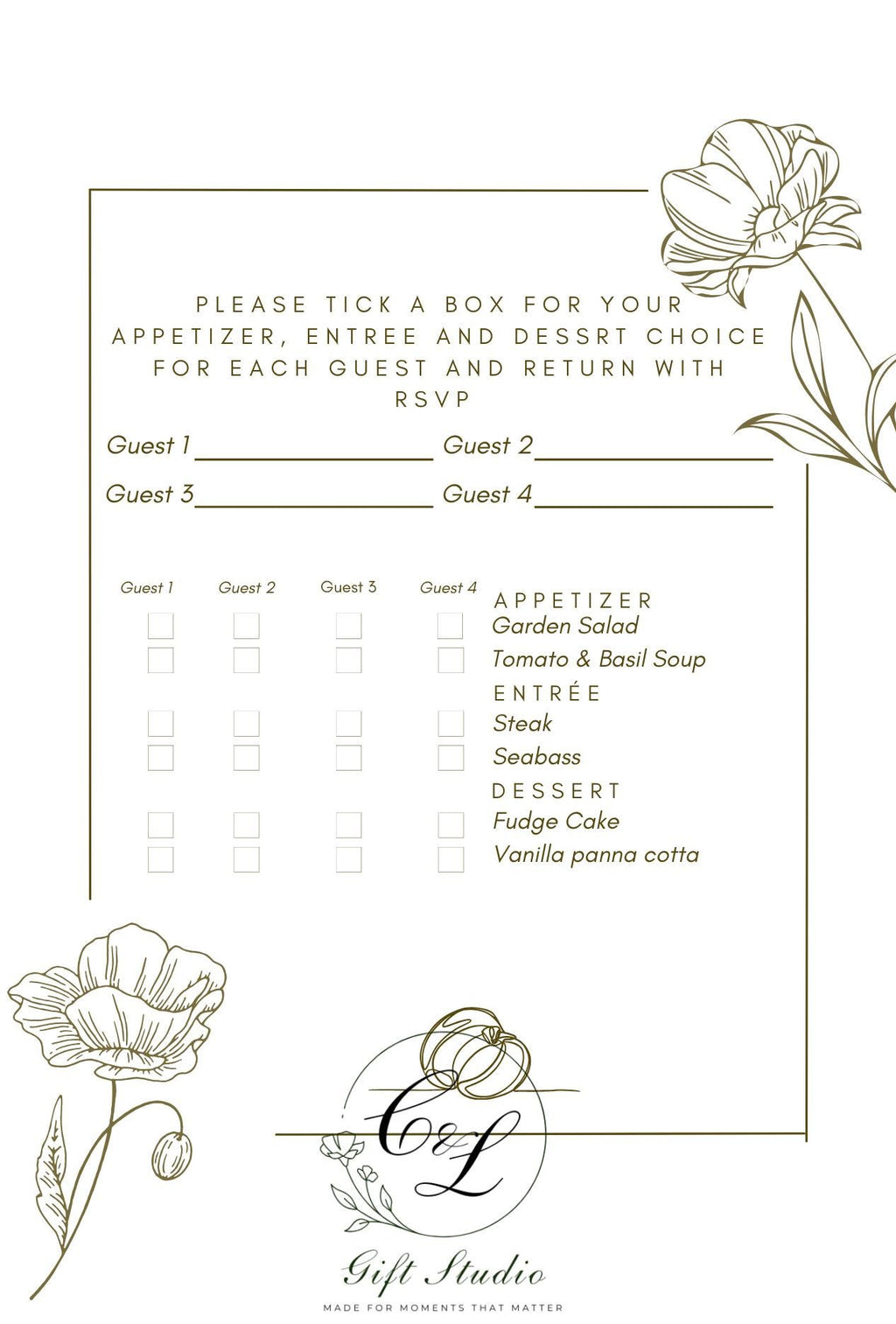 Personalised Wedding Invitation Suite | Luxury Wedding Invites | Invite, RSVP, Menu & Details Cards
