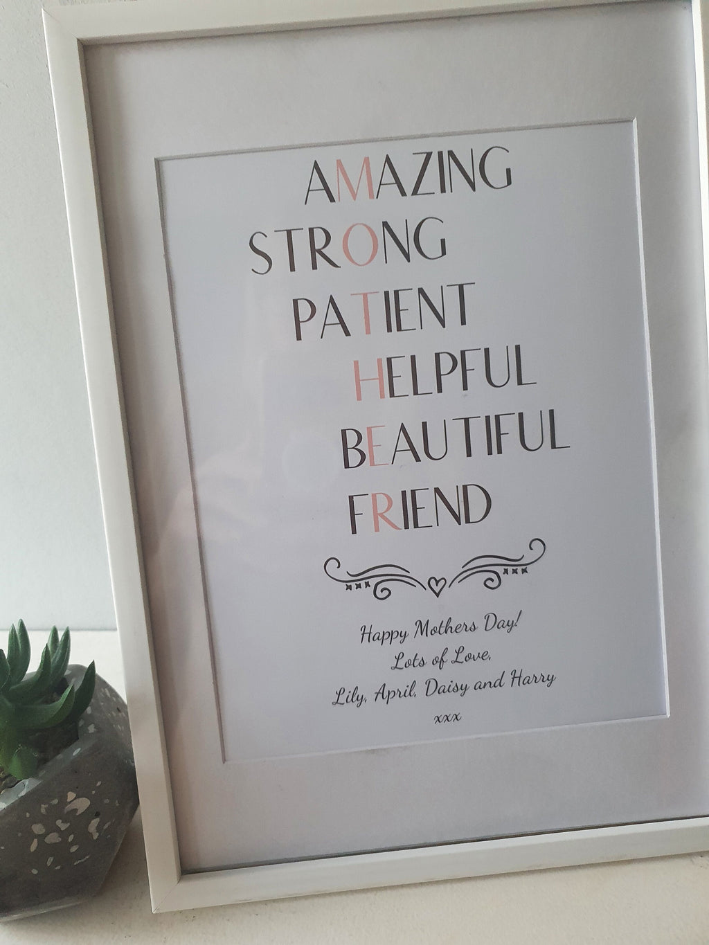 Personalised Mother Print, Mothers day, Birthday