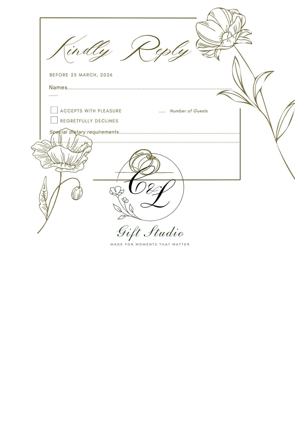 Personalised Wedding Invitation Suite | Luxury Wedding Invites | Invite, RSVP, Menu & Details Cards